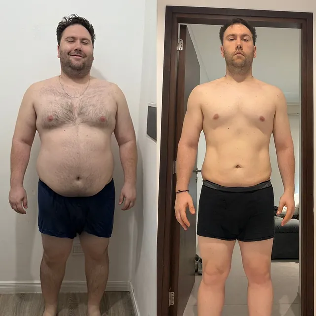 Juan, before and after training with Hermes