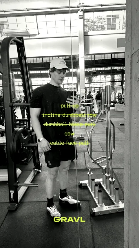 Instagram story showing a workout logged with Gravl